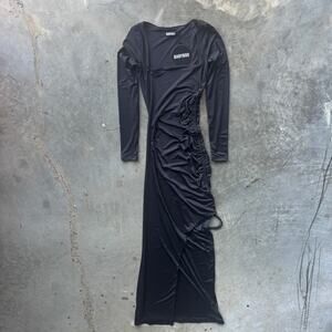 Babyboo Black Raye Longsleeve Maxi Dress Women's Size Small - New with Tags